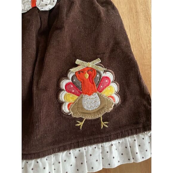 Nannette Baby Girls' Thanksgiving Dress 3-6m Twin Set - Picture 2 of 3